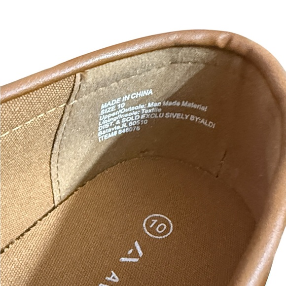 Men’s Casual Loafers Size 10 Brown Vegan Leather Slip On Avenue NEW - Picture 11 of 11